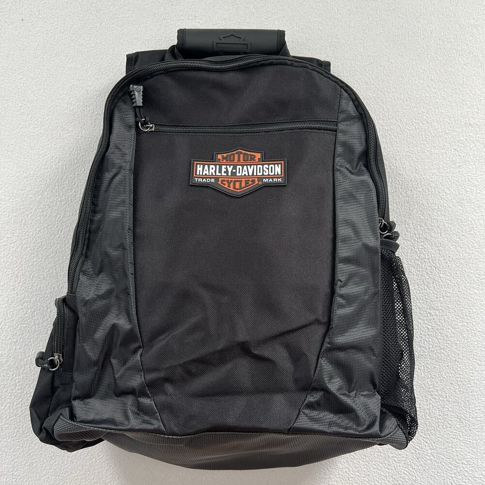 Harley Davidson Genuine Motorcycle Black Bar Shield Backpack Laptop Compartment